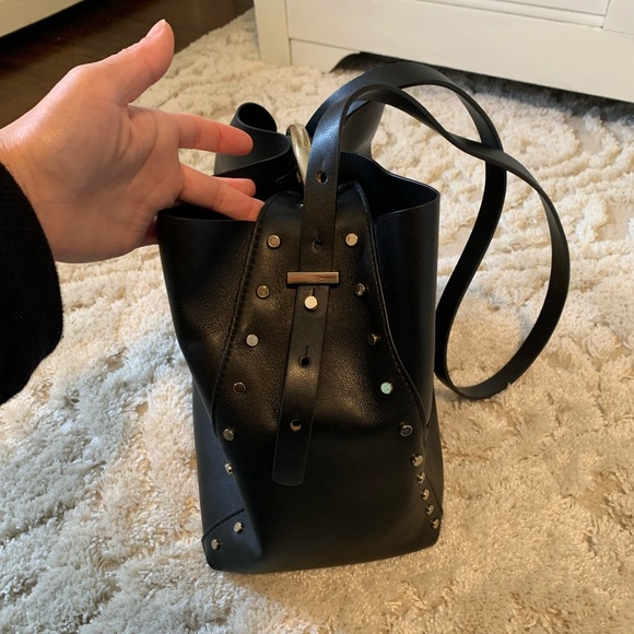 Zara Leather Bag with Stud Details - Picture 4 of 4